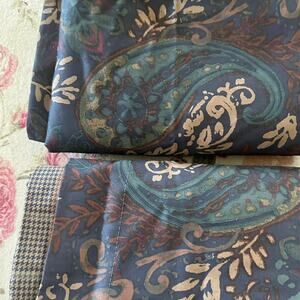 Ralph Lauren Henry 2 standard pillow shams Bedding dark paisley plaid